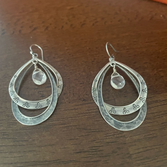 Silpada tear drop sterling silver earrings - Picture 3 of 3